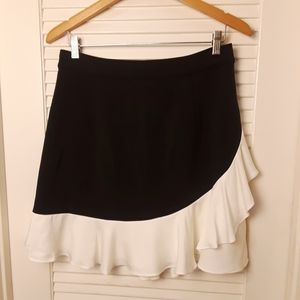 Kate Spade Skirt 10 Color Block A-line Skirt Black White See Measurements
